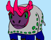 Dibujo Rinoceronte pintado por adriane