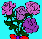 Dibujo Ramo de rosas pintado por aleyda97
