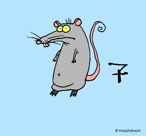 Dibujo Rata pintado por aerenlove