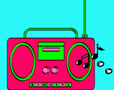 Dibujo Radio cassette 2 pintado por momom