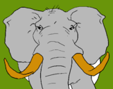 Dibujo Elefante africano pintado por vitucho