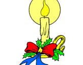 Dibujo Vela de navidad pintado por clavero