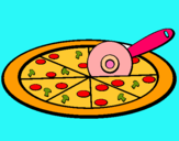 Dibujo Pizza pintado por sthefanie