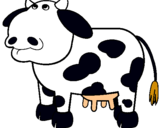 Dibujo Vaca pensativa pintado por 7595