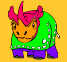Dibujo Rinoceronte pintado por jhyr