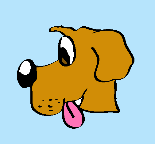 Dibujo Perro con la lengua fuera pintado por ireneecool