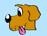 Dibujo Perro con la lengua fuera pintado por ireneecool