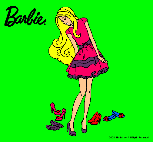 Barbie y su colección de zapatos