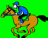 Dibujo Carrera de caballos pintado por carera