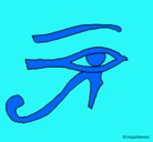 Dibujo Ojo Horus pintado por YureYurenita
