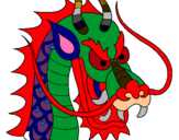 Dibujo Cabeza de dragón pintado por wingi