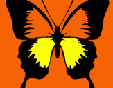 Dibujo Mariposa con alas negras pintado por jimenalisss