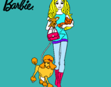 Dibujo Barbie con sus mascotas pintado por nnnnn