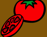 Dibujo Tomate pintado por zally