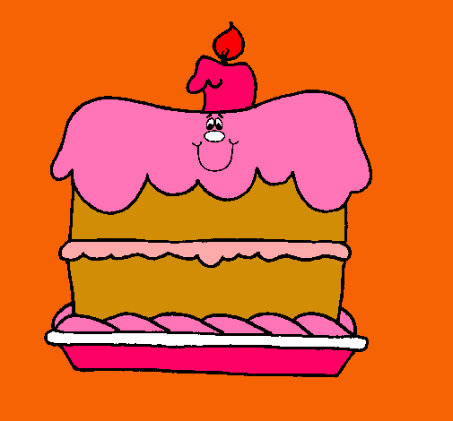Dibujo Pastel de cumpleaños pintado por ximenosqui