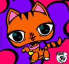 Dibujo Gatito Littlest Pet Shop pintado por elena1412