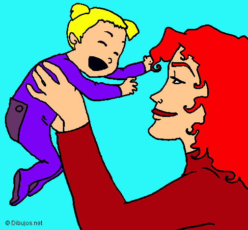 Dibujo Madre con su bebe pintado por Alvarogh