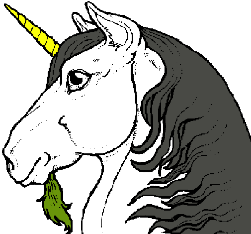 Dibujo Cabeza de unicornio pintado por yanlala