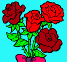 Dibujo Ramo de rosas pintado por melkis