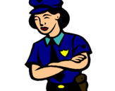 Dibujo Mujer policía pintado por aneles