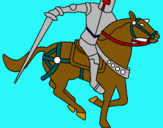 Dibujo Caballero a caballo IV pintado por dean