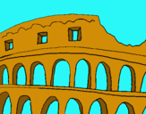 Dibujo Coliseo pintado por roma