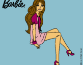 Dibujo Barbie sentada pintado por 6390276