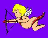 Dibujo Cupido volando pintado por naomipeque