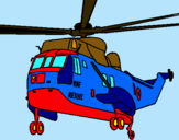 Dibujo Helicóptero al rescate pintado por queguapada