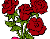 Dibujo Ramo de rosas pintado por daniela7984