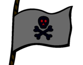 Dibujo Bandera pirata pintado por ROLI