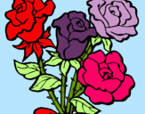 Dibujo Ramo de rosas pintado por churrio
