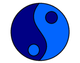 Dibujo Yin y yang pintado por bostek
