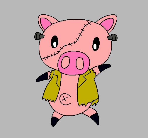 Cerdito graffiti frankensteint