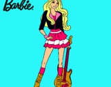 Dibujo Barbie rockera pintado por arielys