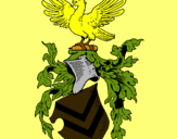 Dibujo Escudo de armas y aguila  pintado por protector 