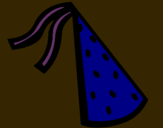 Dibujo Sombrero de cumpleaños pintado por gfhgfgf
