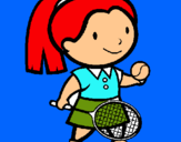 Dibujo Chica tenista pintado por victorios