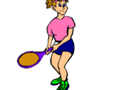 Dibujo Chica tenista pintado por ivanw