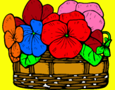 Dibujo Cesta de flores 12 pintado por jimenalisss
