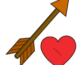 Dibujo Flecha y corazón pintado por jeimy