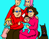 Dibujo Familia pintado por OMEDES