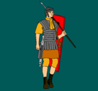 Dibujo Soldado romano pintado por jrelena1
