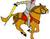 Dibujo Caballero a caballo IV pintado por jbada