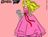 Dibujo Barbie vestida de novia pintado por viaje12