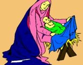 Dibujo Nacimiento del niño Jesús pintado por estherane