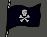 Dibujo Bandera pirata pintado por YOSU