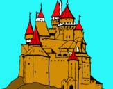 Dibujo Castillo medieval pintado por gusdaeva