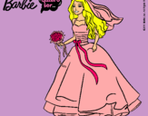 Dibujo Barbie vestida de novia pintado por camila1111