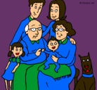 Dibujo Familia pintado por tamis